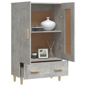 vidaXL Highboard Concrete Grey 70x31x115 cm Engineered Wood