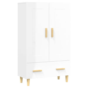 vidaXL Highboard High Gloss White 70x31x115 cm Engineered Wood