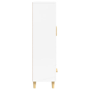 vidaXL Highboard High Gloss White 70x31x115 cm Engineered Wood