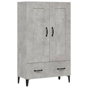 vidaXL Highboard Concrete Grey 70x31x115 cm Engineered Wood