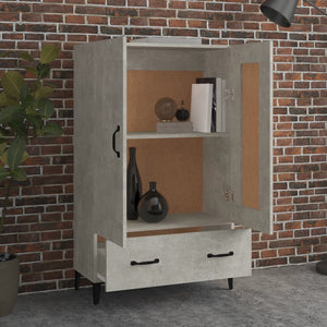 vidaXL Highboard Concrete Grey 70x31x115 cm Engineered Wood