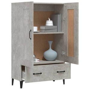 vidaXL Highboard Concrete Grey 70x31x115 cm Engineered Wood