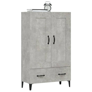 vidaXL Highboard Concrete Grey 70x31x115 cm Engineered Wood