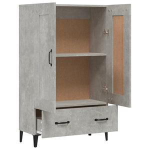 vidaXL Highboard Concrete Grey 70x31x115 cm Engineered Wood