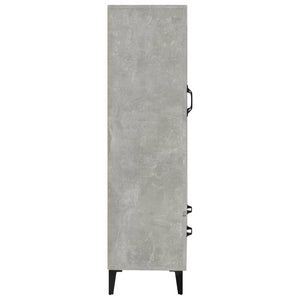 vidaXL Highboard Concrete Grey 70x31x115 cm Engineered Wood