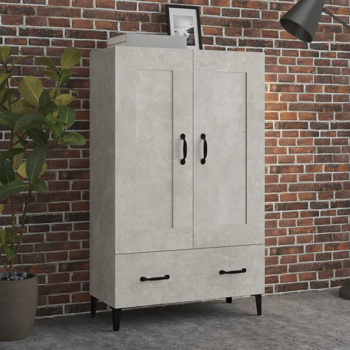 vidaXL Highboard Concrete Grey 70x31x115 cm Engineered Wood