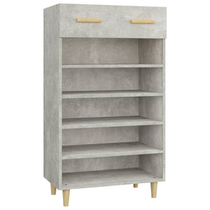 vidaXL Shoe Cabinet Concrete Grey 60x35x105 cm Engineered Wood