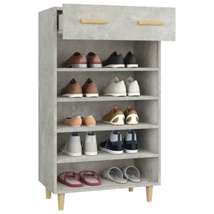 vidaXL Shoe Cabinet Concrete Grey 60x35x105 cm Engineered Wood