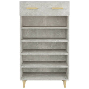 vidaXL Shoe Cabinet Concrete Grey 60x35x105 cm Engineered Wood