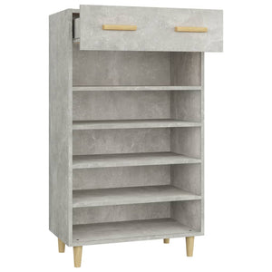 vidaXL Shoe Cabinet Concrete Grey 60x35x105 cm Engineered Wood