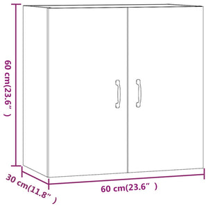 vidaXL Wall Cabinet Sonoma Oak 60x31x60 cm Engineered Wood