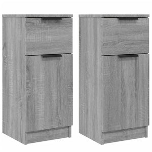 vidaXL Sideboards 2 pcs Grey Sonoma 30x30x70 cm Engineered Wood