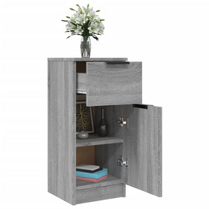 vidaXL Sideboards 2 pcs Grey Sonoma 30x30x70 cm Engineered Wood