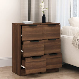 vidaXL Sideboards 2 pcs Brown Oak 30x30x70 cm Engineered Wood