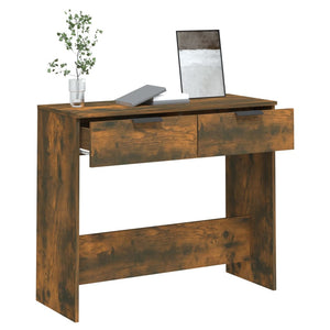 vidaXL Console Table Smoked Oak 90x36x75 cm Engineered Wood