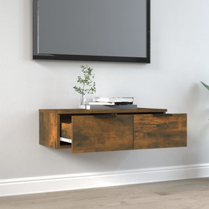 vidaXL Wall Cabinet Smoked Oak 68x30x20 cm Engineered Wood