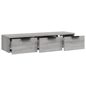 vidaXL Wall Cabinet Grey Sonoma 102x30x20 cm Engineered Wood