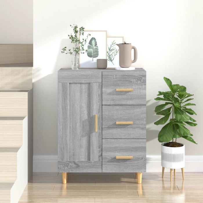 vidaXL Sideboard Grey Sonoma 69.5x34x90 cm Engineered Wood