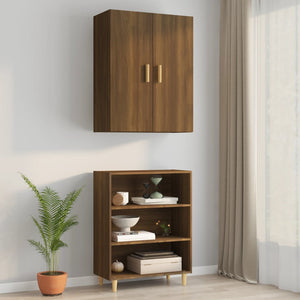 vidaXL Hanging Wall Cabinet Brown Oak 69.5x34x90 cm