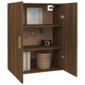 vidaXL Hanging Wall Cabinet Brown Oak 69.5x34x90 cm