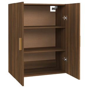 vidaXL Hanging Wall Cabinet Brown Oak 69.5x34x90 cm