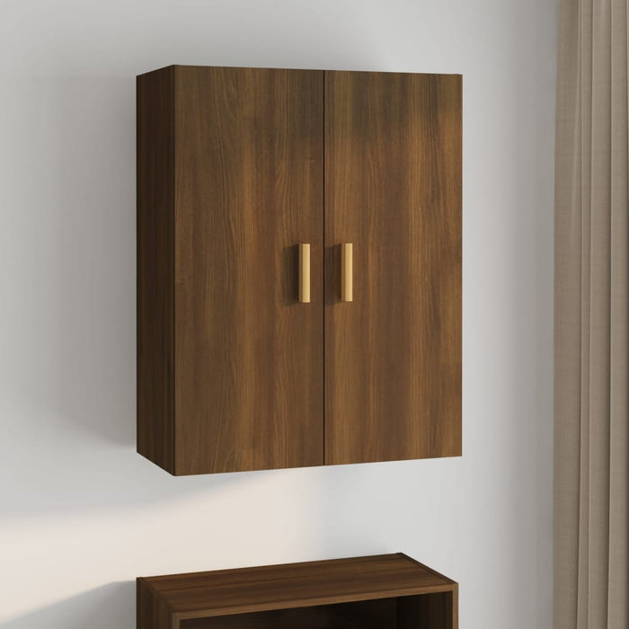 vidaXL Hanging Wall Cabinet Brown Oak 69.5x34x90 cm