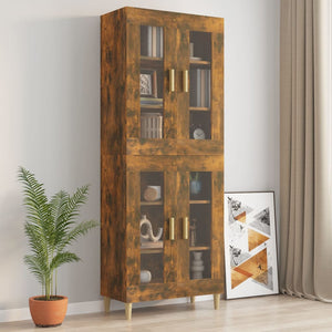 vidaXL Hanging Wall Cabinet Smoked Oak 69.5x34x90 cm