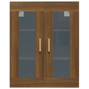 vidaXL Hanging Wall Cabinet Brown Oak 69.5x34x90 cm