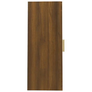 vidaXL Hanging Wall Cabinet Brown Oak 69.5x34x90 cm