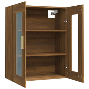 vidaXL Hanging Wall Cabinet Brown Oak 69.5x34x90 cm