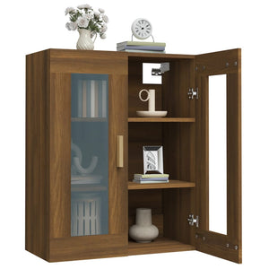 vidaXL Hanging Wall Cabinet Brown Oak 69.5x34x90 cm