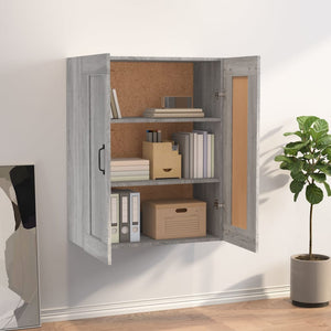 vidaXL Hanging Wall Cabinet Grey Sonoma 69.5x32.5x90 cm