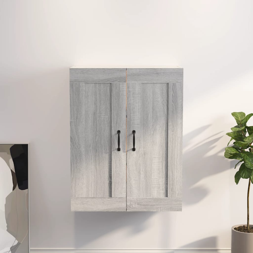 vidaXL Hanging Wall Cabinet Grey Sonoma 69.5x32.5x90 cm