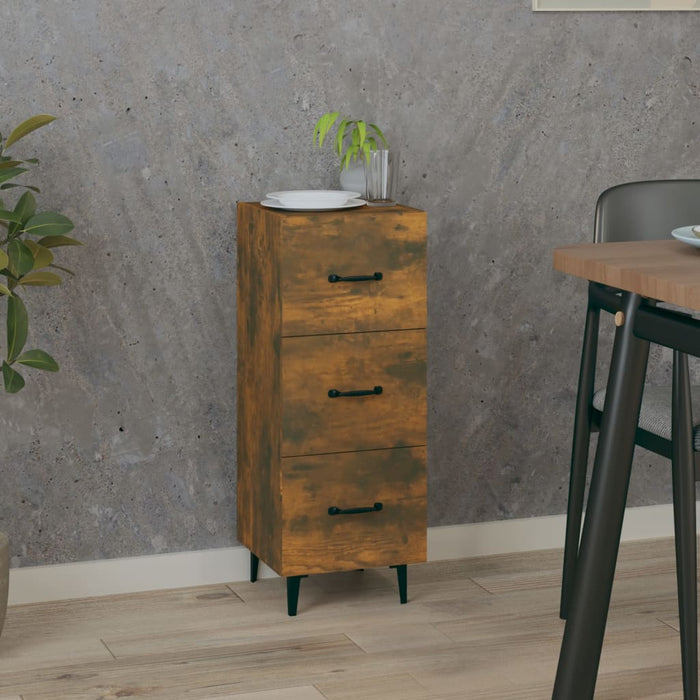 vidaXL Sideboard Smoked Oak 34.5x34x90 cm Engineered Wood