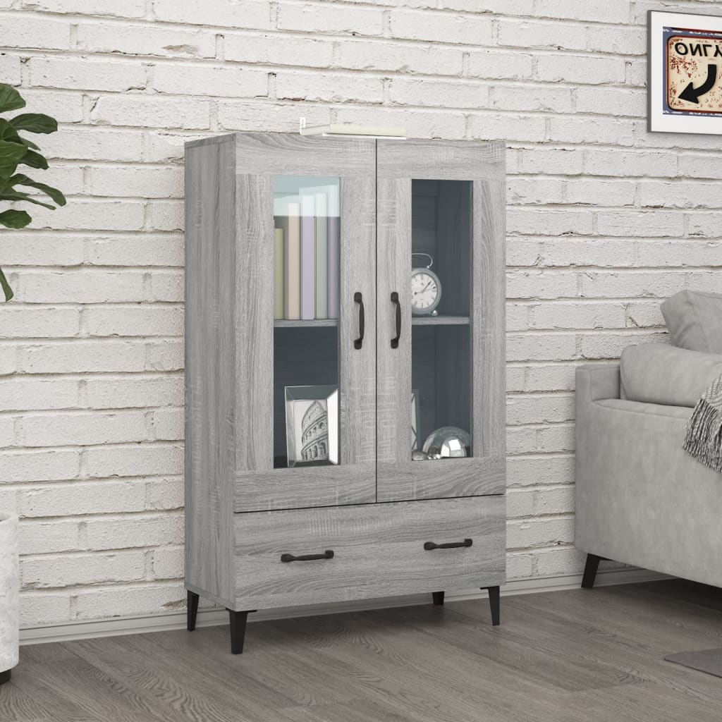 vidaXL Highboard Grey Sonoma 70x31x115 cm Engineered Wood