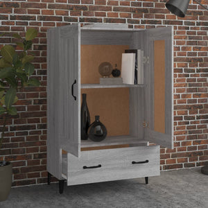 vidaXL Highboard Grey Sonoma 70x31x115 cm Engineered Wood