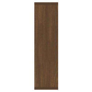 vidaXL Mirror Cabinet with LED Brown Oak 76x15x55 cm