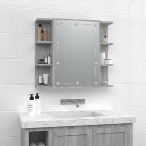 vidaXL Mirror Cabinet with LED Grey Sonoma 70x16.5x60 cm