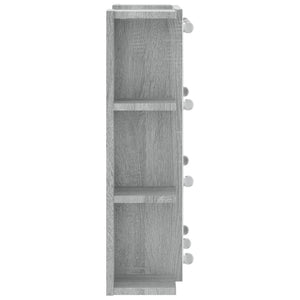 vidaXL Mirror Cabinet with LED Grey Sonoma 70x16.5x60 cm