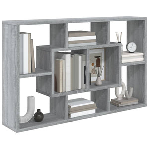 vidaXL Wall Shelf Grey Sonoma 85x16x52.5 cm Engineered Wood