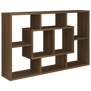 vidaXL Wall Shelf Brown Oak 85x16x52.5 cm Engineered Wood