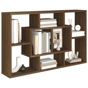 vidaXL Wall Shelf Brown Oak 85x16x52.5 cm Engineered Wood