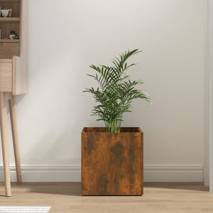 vidaXL Planter Box Smoked Oak 40x40x40 cm Engineered Wood