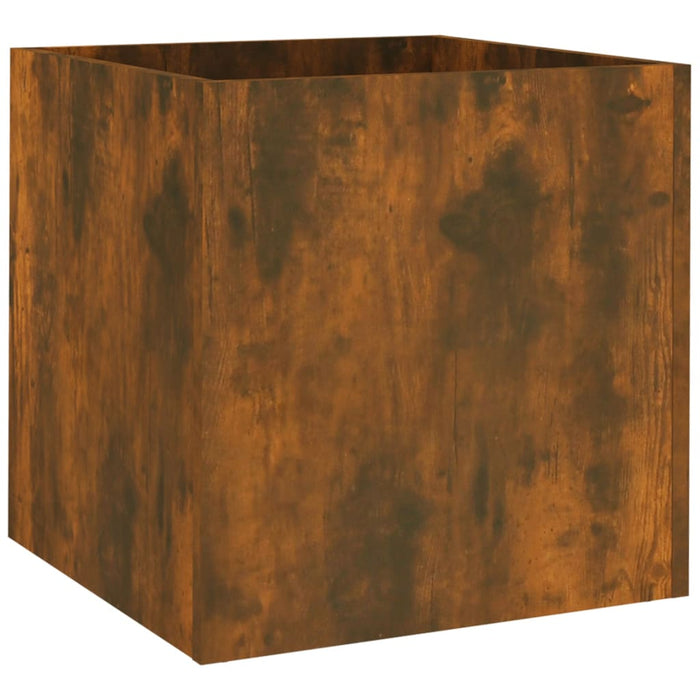 vidaXL Planter Box Smoked Oak 40x40x40 cm Engineered Wood