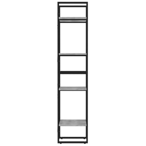 vidaXL 4-Tier Book Cabinet Grey Sonoma 40x30x140 cm Engineered Wood