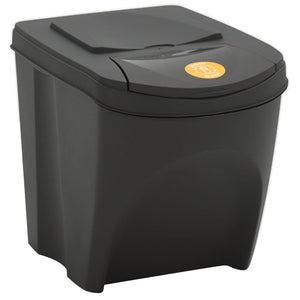 vidaXL Stackable Garbage Bin Boxes 3 pcs Grey 75 L Polypropylene