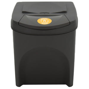 vidaXL Stackable Garbage Bin Boxes 3 pcs Grey 75 L Polypropylene