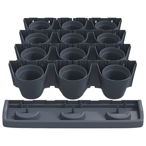 vidaXL Vertical Garden Plant Set 12 pcs Anthracite Polypropylene