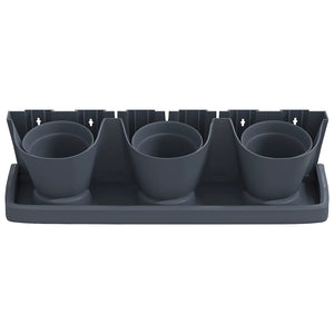 vidaXL Vertical Garden Plant Set 12 pcs Anthracite Polypropylene