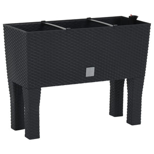 vidaXL Raised Garden Bed Anthracite 60x25x46 cm PP Rattan